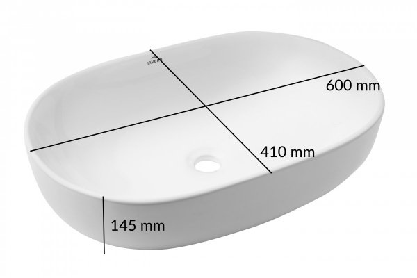 Umywalka ceramiczna nablatowa owalna Korfu