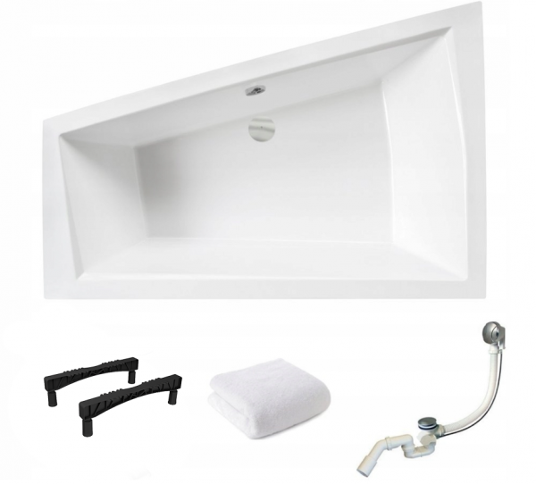 BESCO Wanna 160x90 Intima Slim Lewa + Syfon