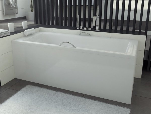 BESCO Wanna 150x70 Talia z białą obudową + syfon