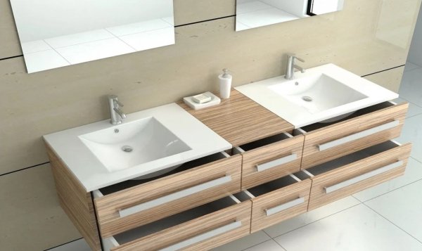 Umywalka wpuszczana w blat ceramiczna REA DAFNE 75 WHITE biała prostokątna