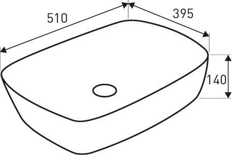 Umywalka nablatowa owalna KERRA KR-640