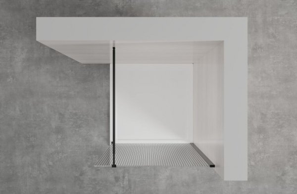 Invena ścianka walk-in ryflowana 120x200 kabina szyba szkło 8 mm hartowane
