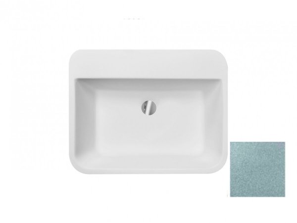 Besco umywalka nablatowa Assos S-line GLAM Srebrna