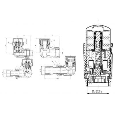 Zestaw termostatyczny Invena PROV osiowy biały połysk CD-25-B15