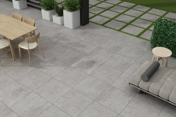 Płytka tarasowa gresowa BREMEN GREY MATT 60x60x2 cm 