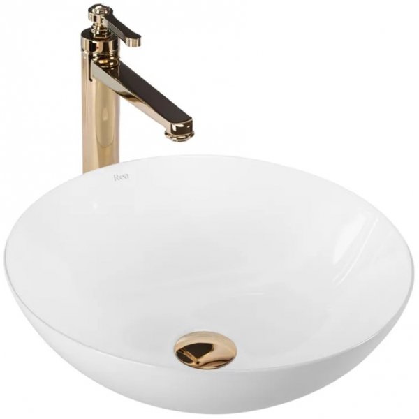 Umywalka ceramiczna nablatowa REA ERICA biała