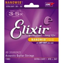  ELIXIR NANOWEB 10-47 ACOUSTIC 80/20 BRONZE