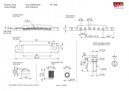 STRUNOCIĄG SCHALLER TAILPIECE CHROM