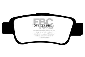 Klocki hamulcowe EBC YELLOWSTUFF tył HONDA CR-V 2.2 TD 4WD 2012-