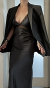 Długa Sukienka Zara Maxi Viscosa Dżety Black