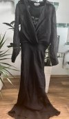 Długa Lekka Sukienka Maxi Edgy Aesthetic Black