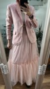 Długa Spódnica Maxi Pink Tiul Warstwy 