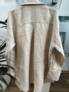 Beżowa Koszula Zara Len Casual Oversize