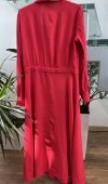 Długa Letnia Sukienka H&M Midi Casual Red