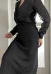 Długa Lekka Sukienka Maxi Edgy Aesthetic Black