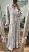 Sukienka Maxi Kwiaty Pastele Boho Romantic