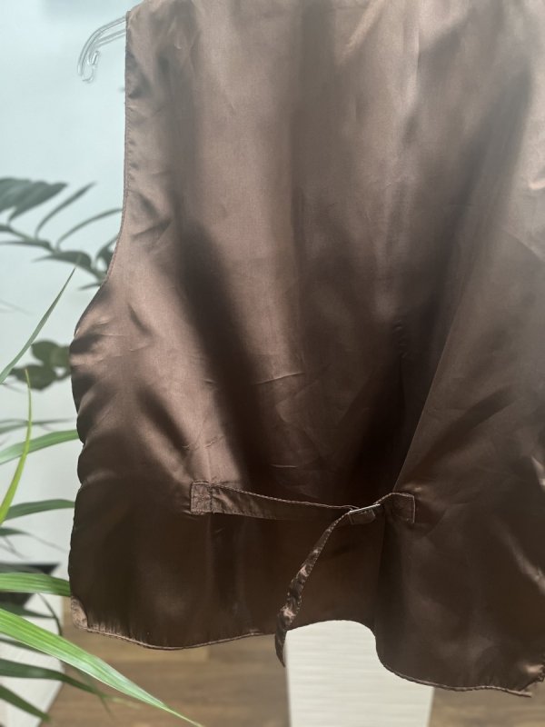 Skórzana brązowa kamizelka Suede Leather Brown 