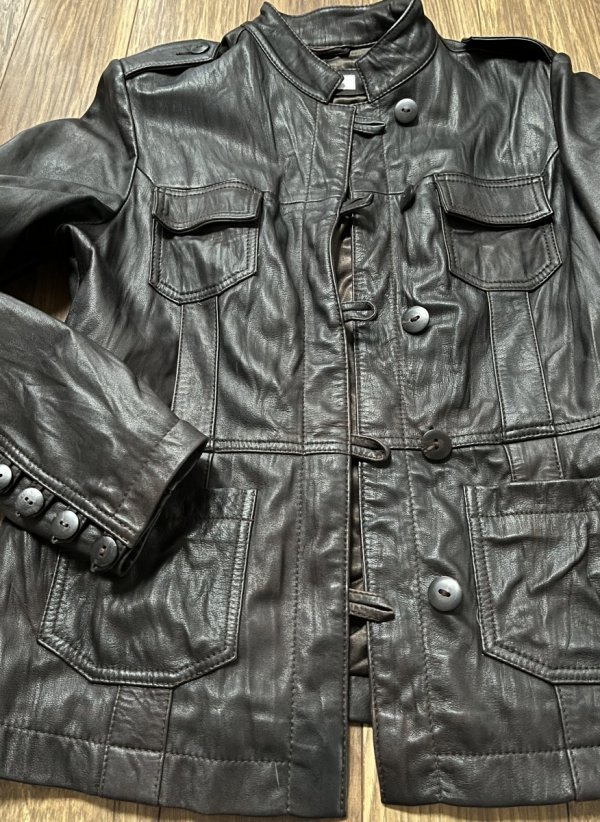Kurtka Leather Brown Next Oversize