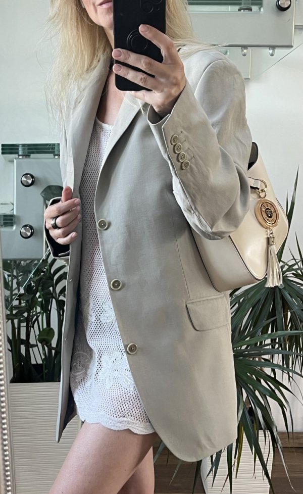 Marynarka Blazer Len Lyocell Next Oversize