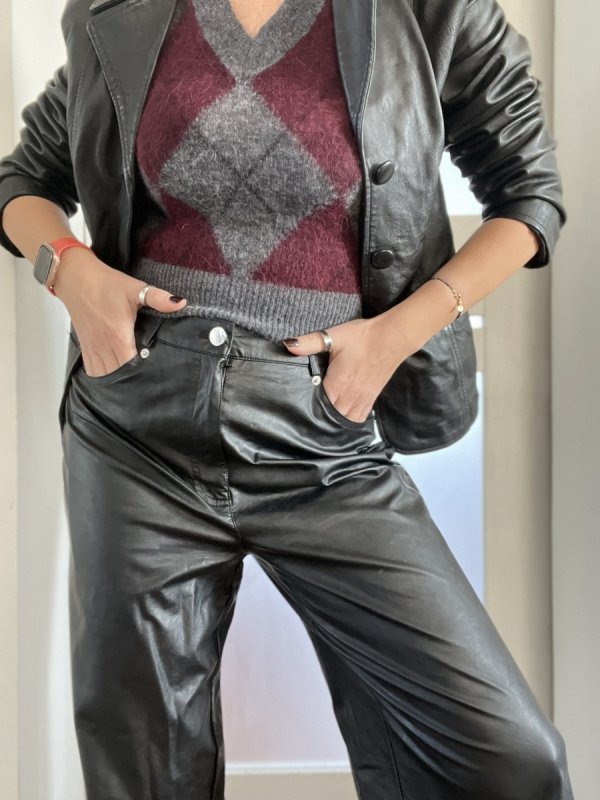 Wełniana kamizelka Zara romby grey 