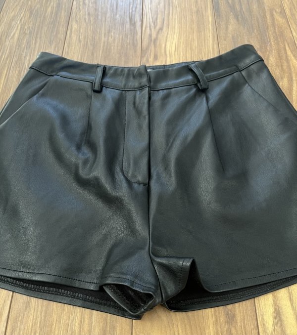 Skórzane Szorty Eko Missguided Black 