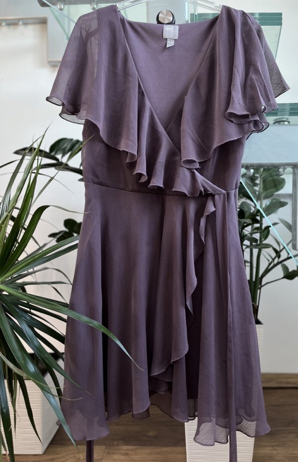 Letnia Szyfonowa Sukienka Asos Aesthetic Plum