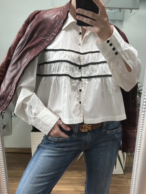 Swobodna Letnia Koszula Cotton White