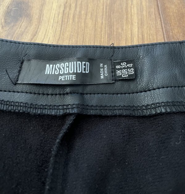 Skórzane Szorty Eko Missguided Black 