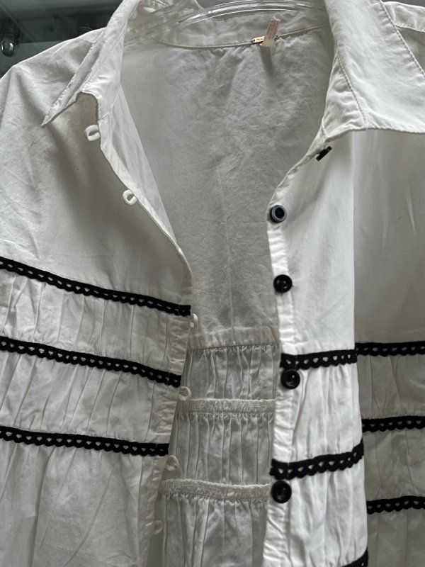 Swobodna Letnia Koszula Cotton White
