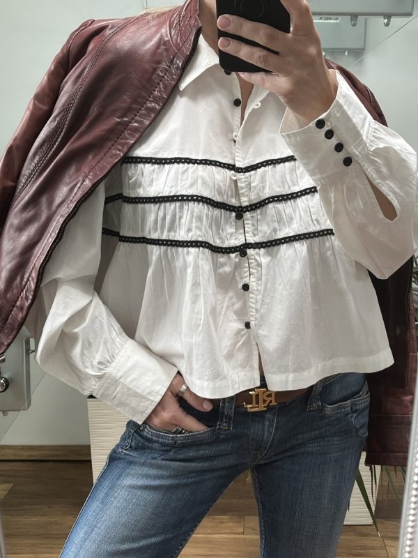 Swobodna Letnia Koszula Cotton White