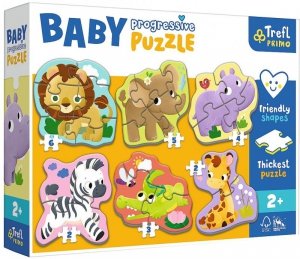 TREFL 44002 Puzzle Baby Progressive - Safari