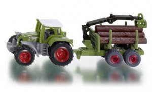SIKU S1645 Traktor z leśną przyczepą