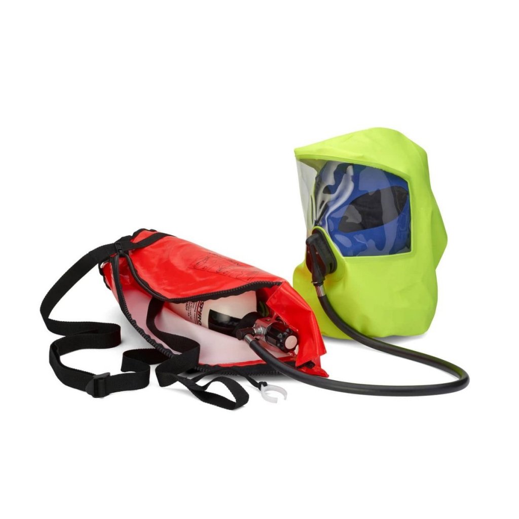 Портативный пользователя. Самоспасатель. Самоспасатель в сумке. Interspiro QS дыхательный аппарат. Детская спасательная люлька.