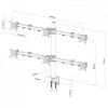 UCHWYT BIURKOWY DO 6 MONITORÓW LED/LCD 13-20 L-06 ART seria PREM