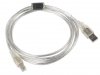 Kabel Lanberg CA-USBA-12CC-0018-TR (USB 2.0 M - USB 2.0 M; 1,8m; kolor przeźroczysty)
