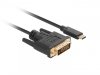 LANBERG KABEL USB-C(M)->DVI-D(24+1)(M) 0.5M CZARNY CA-CMDV-10CU-0005-BK
