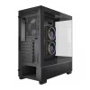 GEMBIRD OBUDOWA FORNAX X550 AQUARIUM MIDI-TOWER (2X USB 3.1, 1X USB TYPE-C) 3X FAN, CZARNA