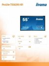 IIYAMA Monitor wielkoformatowy 55 cali T5562AS-B1 POJ.20PKT.24/7,VA,500cd,ANDROID8.0