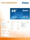 IIYAMA *IIYAMA 65'LH6565UHSB-B1, 24/7,IPS,ANDROID.11,4K,800cd, iiSignage2, SDM, 2x HDMI, DP, 2x USB,2x 10W, RJ45, WiFi, 4/32