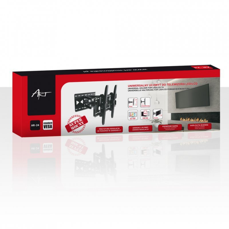 UCHWYT DO TV LCD/LED/PLAZMA 32-100&quot; 100KG AR-24 ART reg.pion/poziom