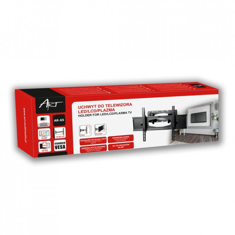 UCHWYT DO TV LCD/LED AR-65 ART 32-80&quot; 60KG reg. pion/poziom 60cm