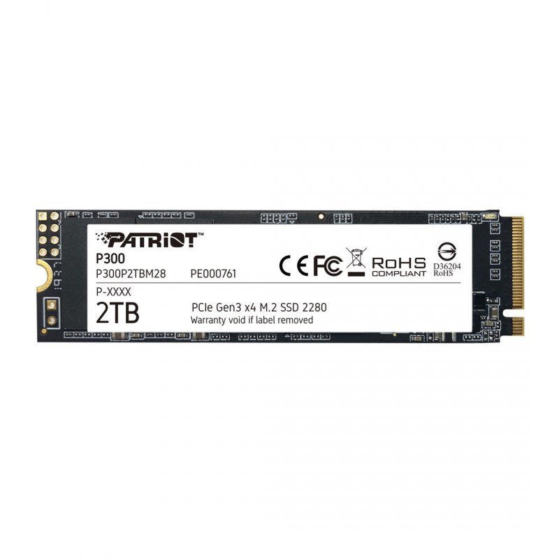 Dysk SSD Patriot P300 2TB M2 2280 PCI-Ex4 Gen3 NvME