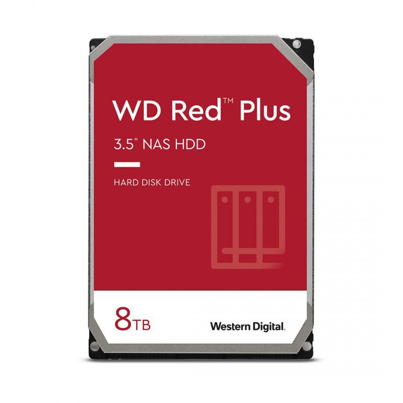 Dysk HDD WD Red Plus WD80EFPX (8 TB ; 3.5&quot;; 256 MB)