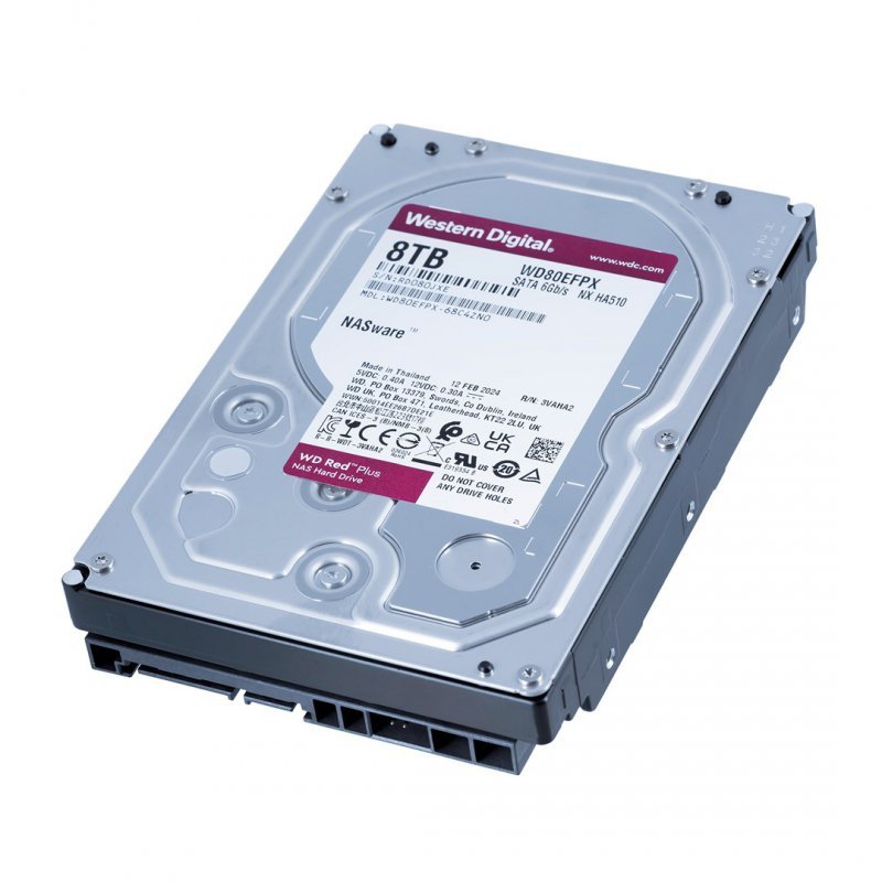 Dysk HDD WD Red Plus WD80EFPX (8 TB ; 3.5&quot;; 256 MB)
