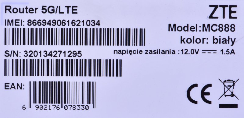 Router ZTE MC888 5G stacjonarny
