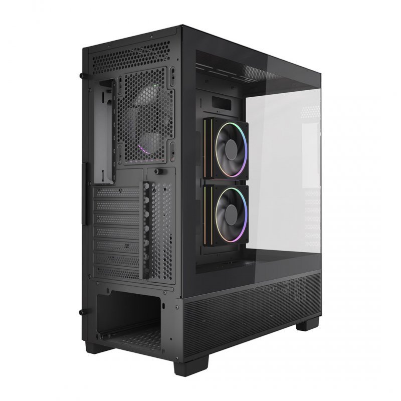GEMBIRD OBUDOWA FORNAX X550 AQUARIUM MIDI-TOWER (2X USB 3.1, 1X USB TYPE-C) 3X FAN, CZARNA