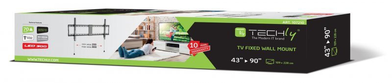 TECHLY UCHWYT ŚCIENNY TV LCD/LED 43-90 CALI 70KG S