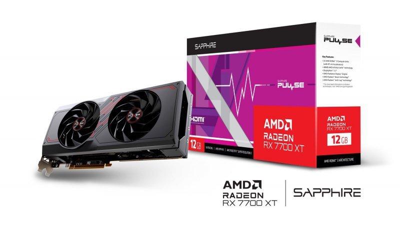 Karta graficzna SAPPHIRE Radeon RX 7700 XT PULSE GAMING OC 12GB GDDR6 DUAL