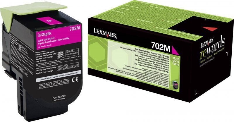 Lexmark 702M R kaseta z tonerem 1 szt. Oryginalny Purpurowy
