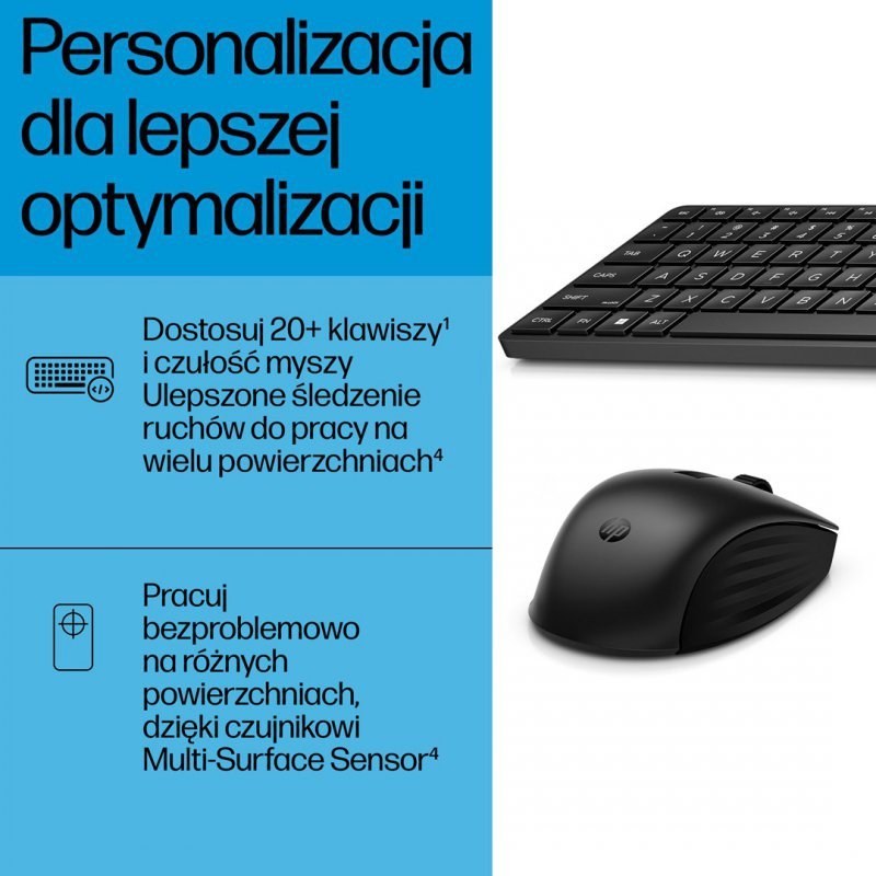 Bezprzewodowa klawiatura i mysz, Desktop-Set